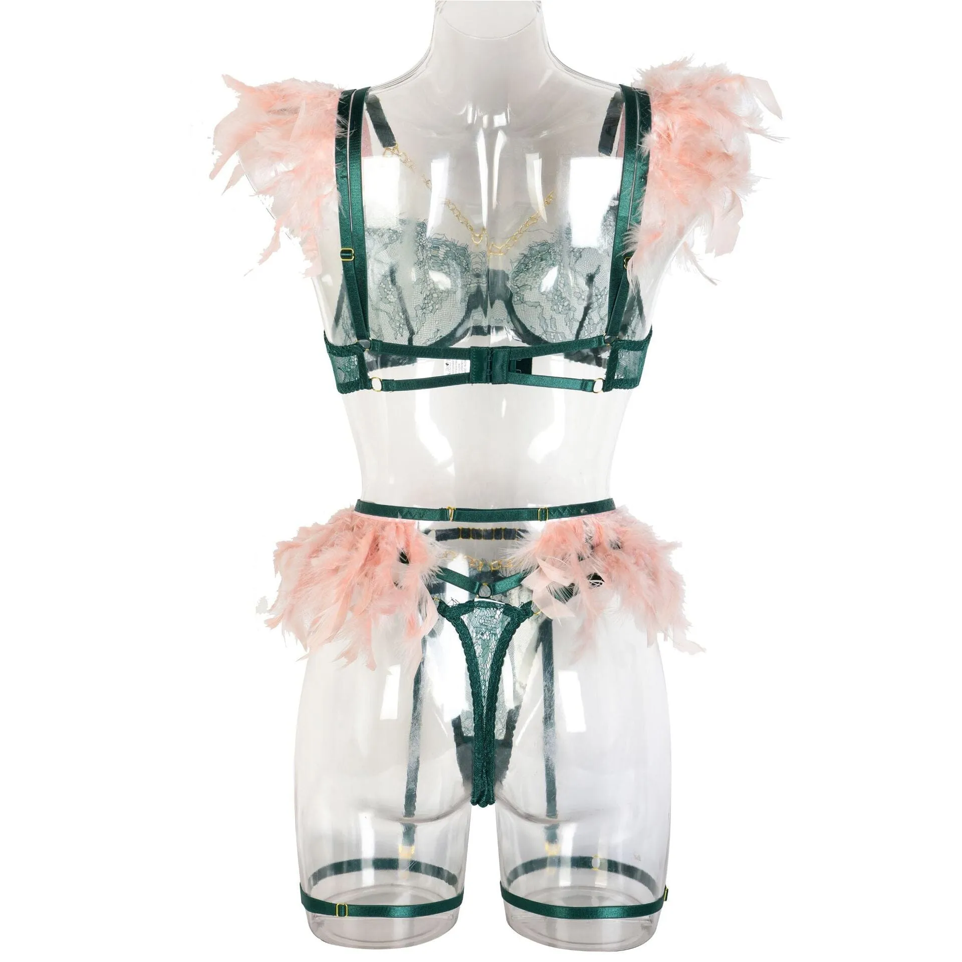 Feathered Temptation Lingerie Set