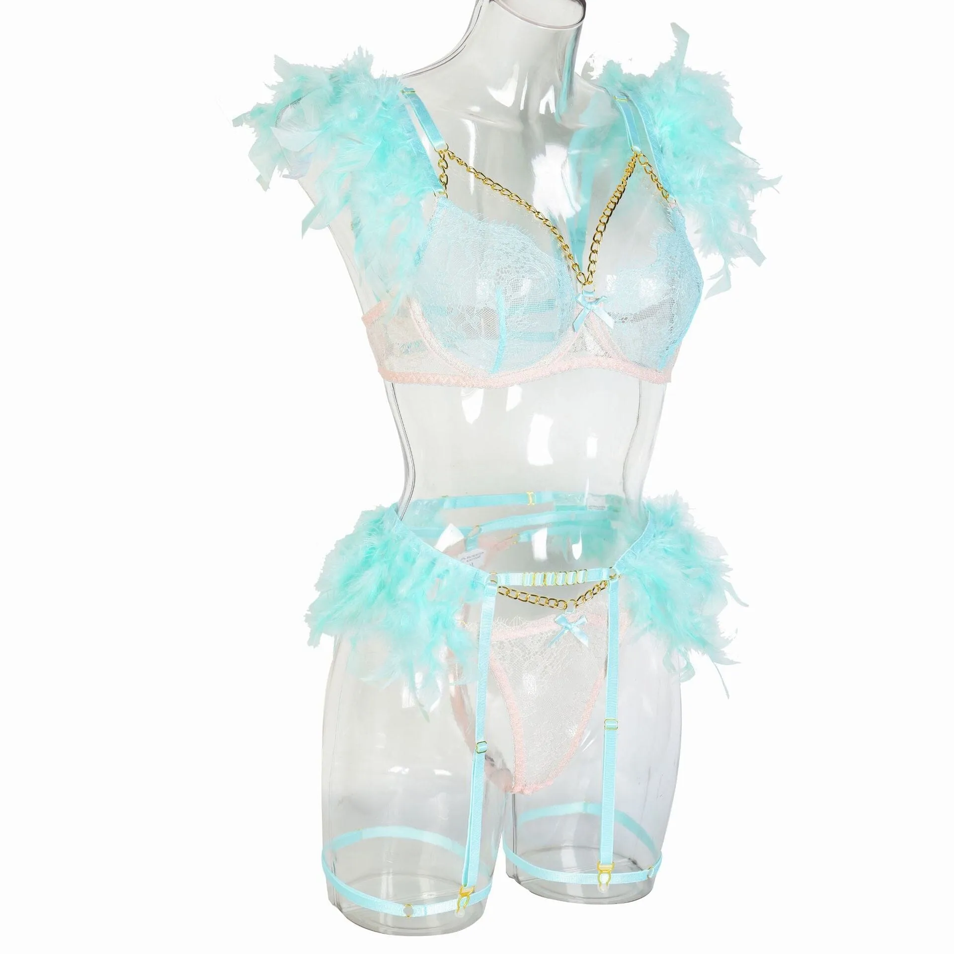 Feathered Temptation Lingerie Set