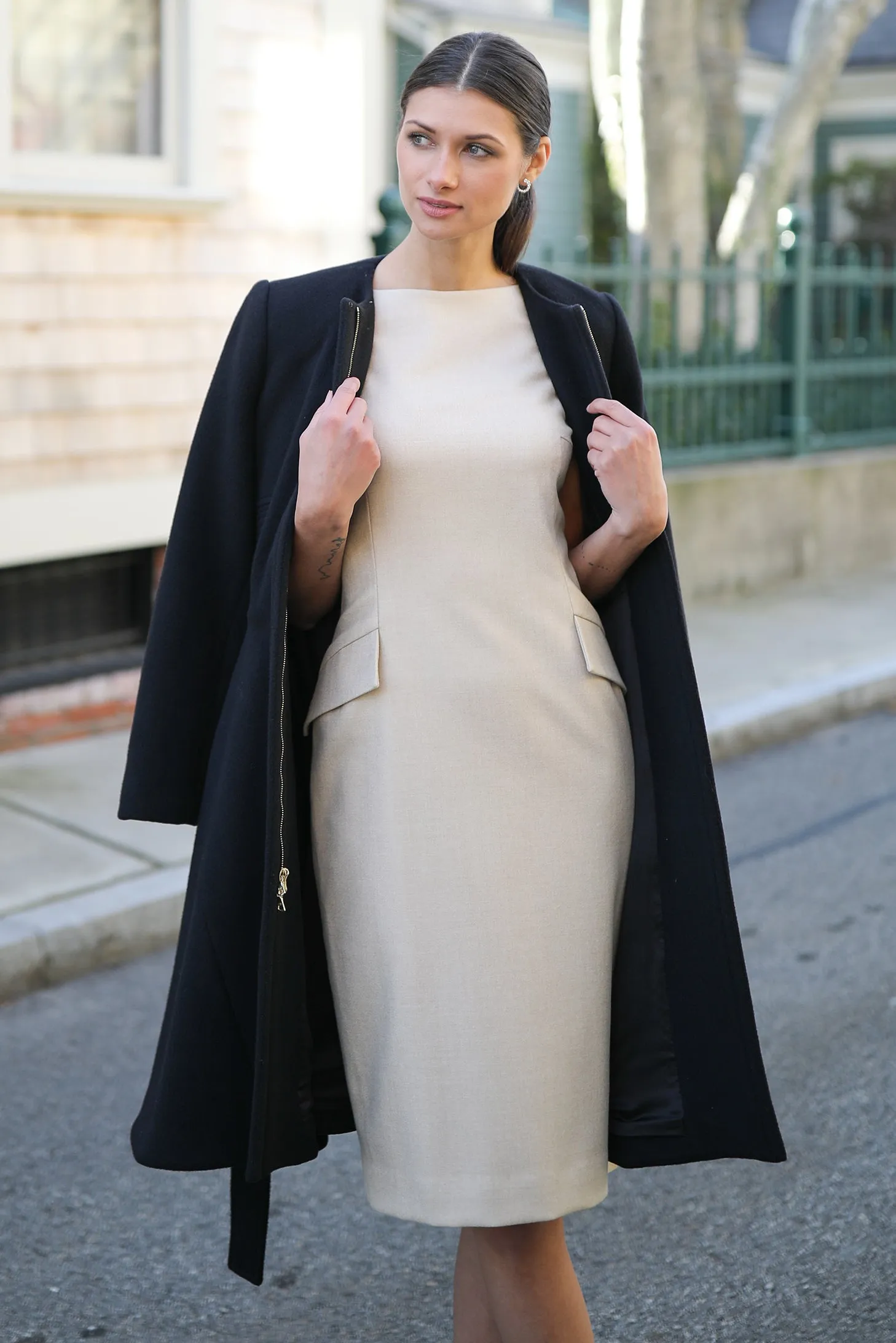 Fit & Flare Cashmere Coat