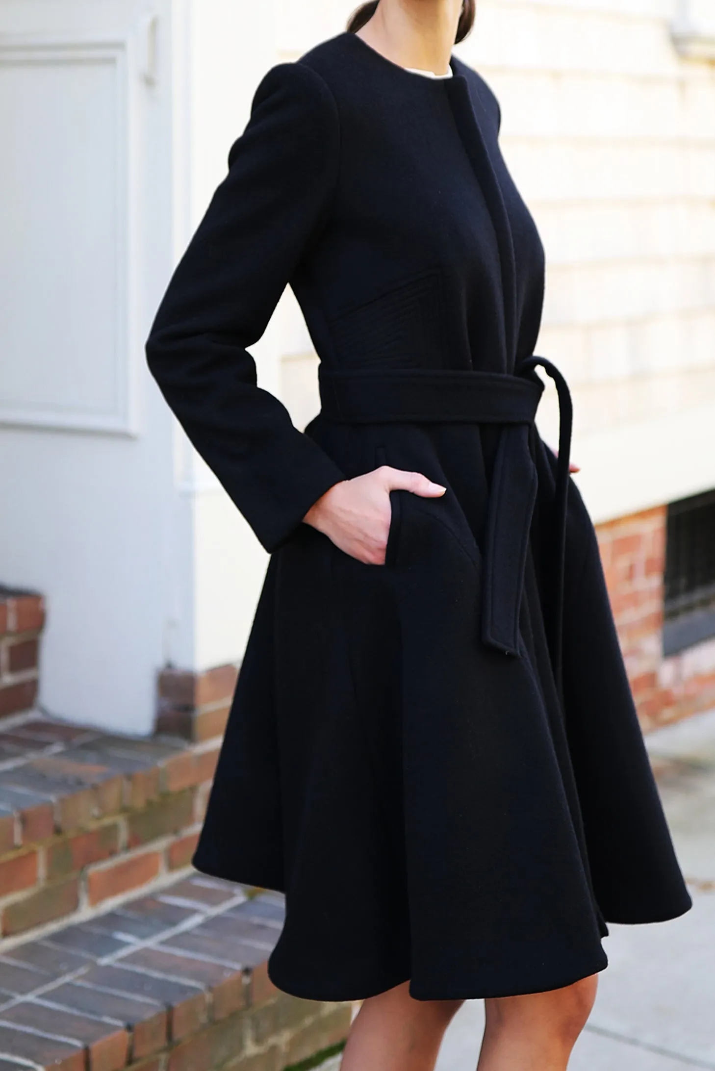 Fit & Flare Cashmere Coat