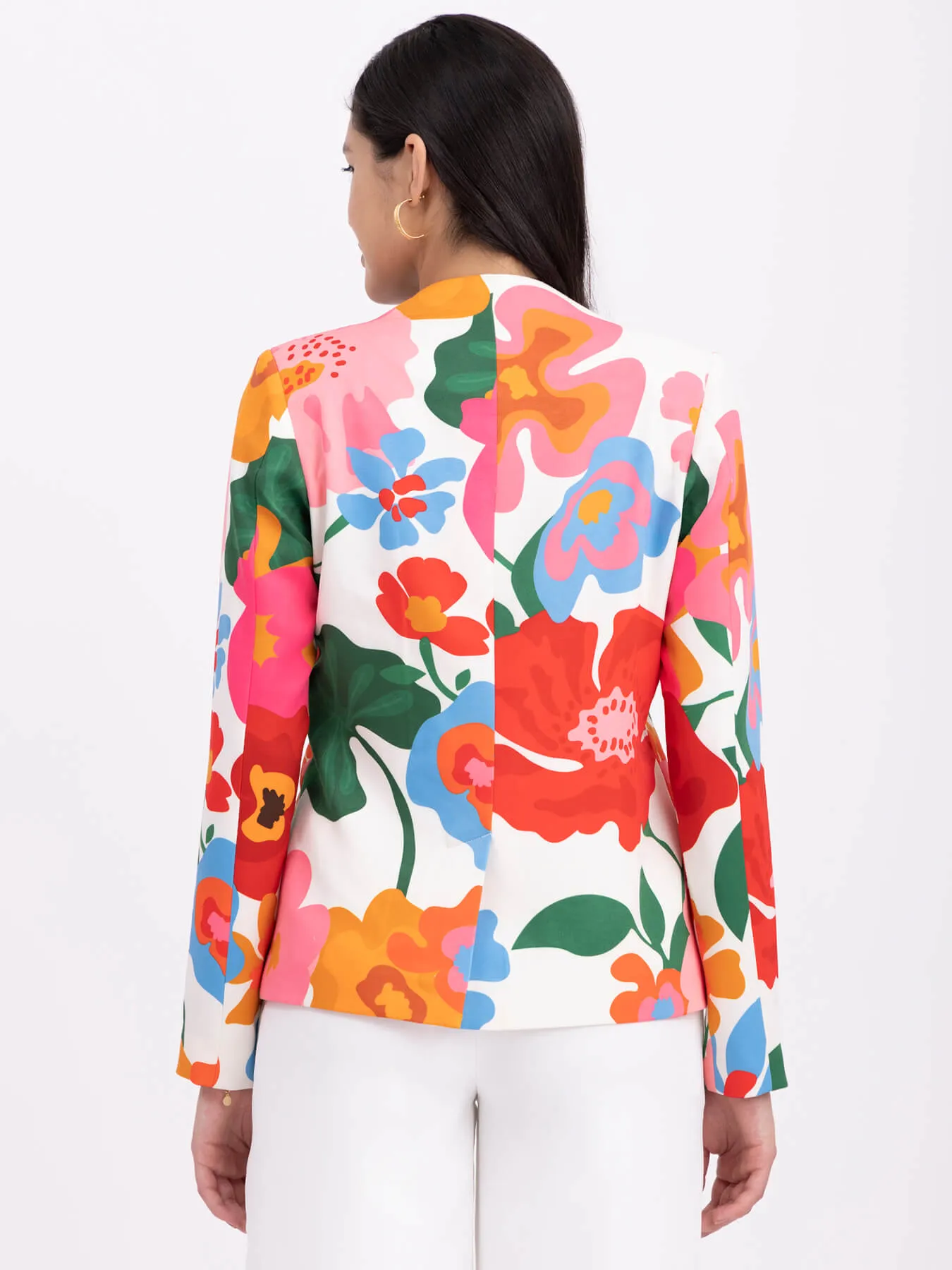 Floral Print Blazer - Multicolour