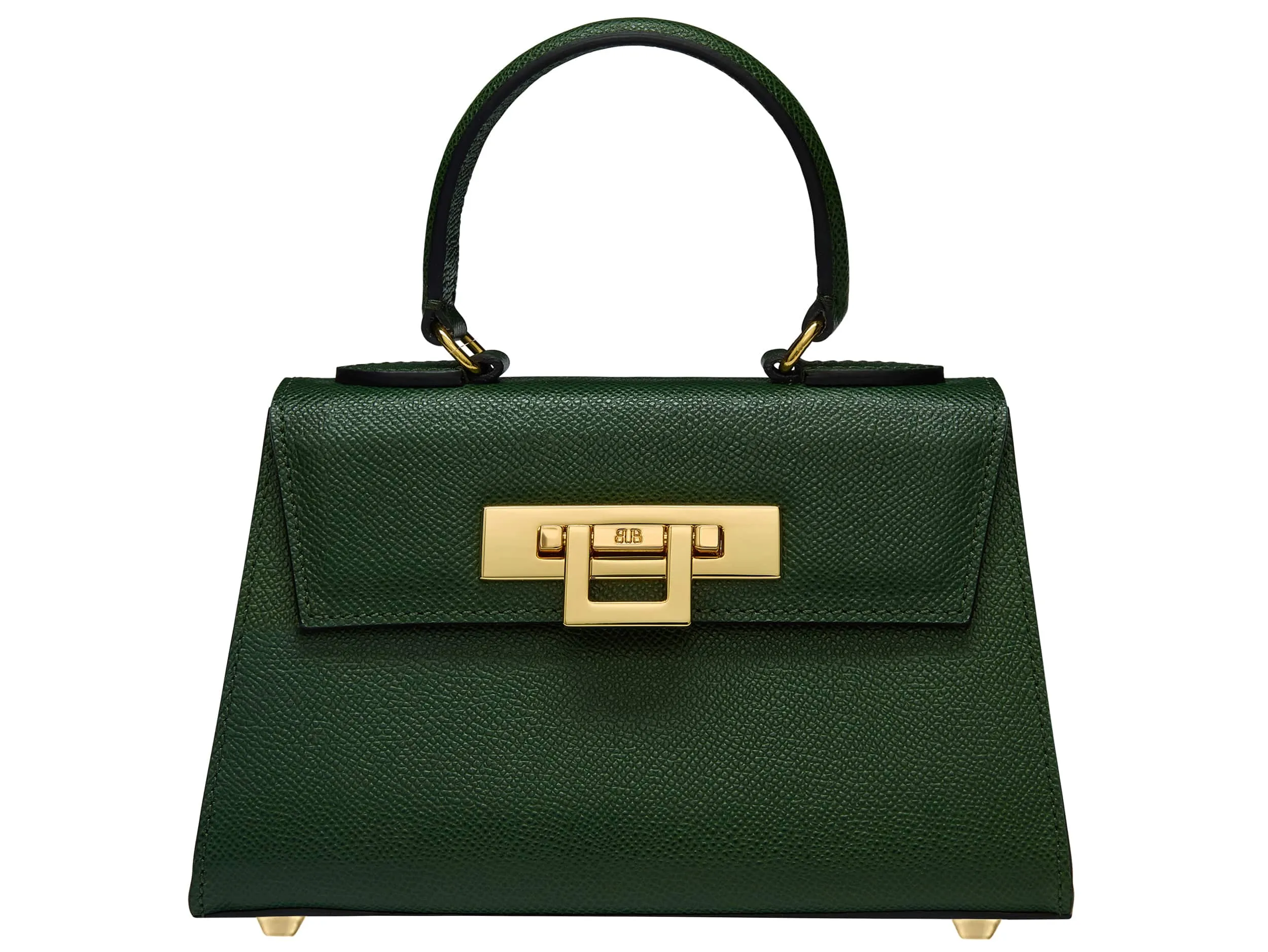 Fonteyn Mignon Dolomite Pebble Print Calf Leather Handbag - Dark Green