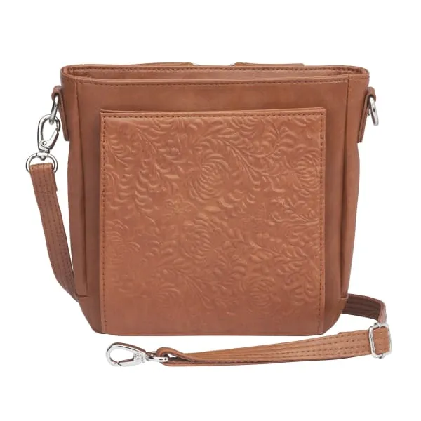 GTM Original Washable Leather Mini Boho with Built-in Wallet Crossbody Purse