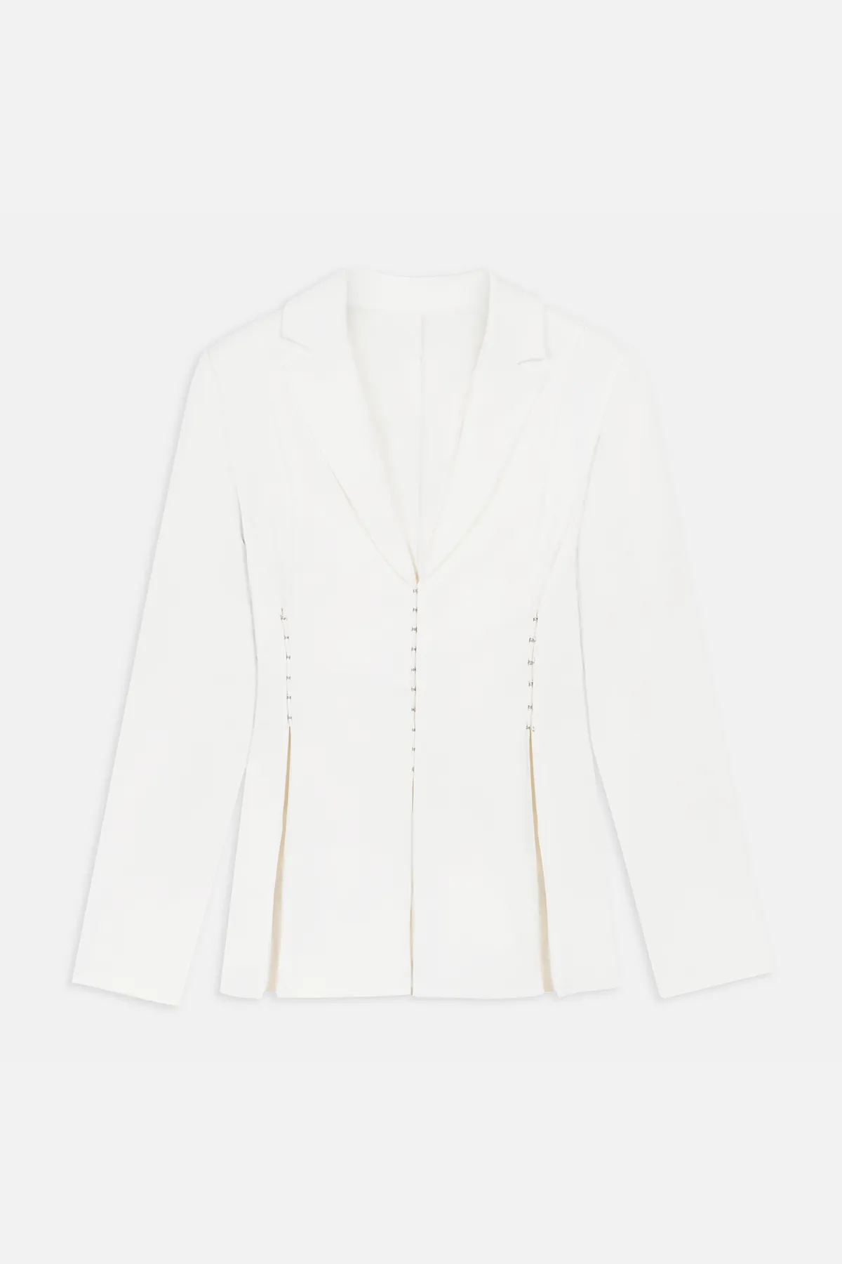 Hook & Eye Hourglass Blazer - White