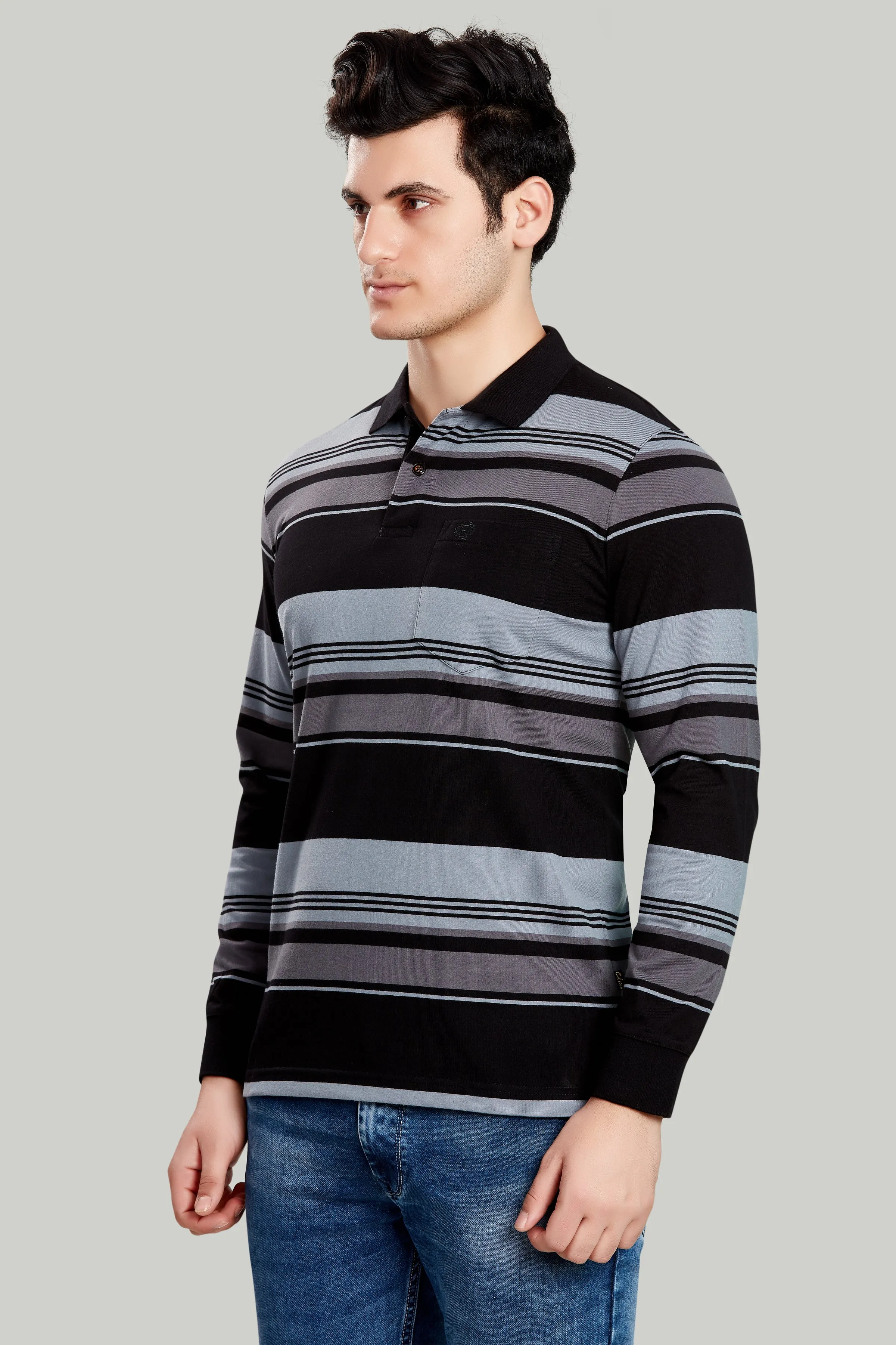 Jersey Stripe Polo