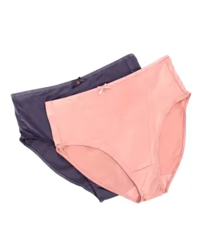 Ladies 2 Pack Hi Leg Underwear