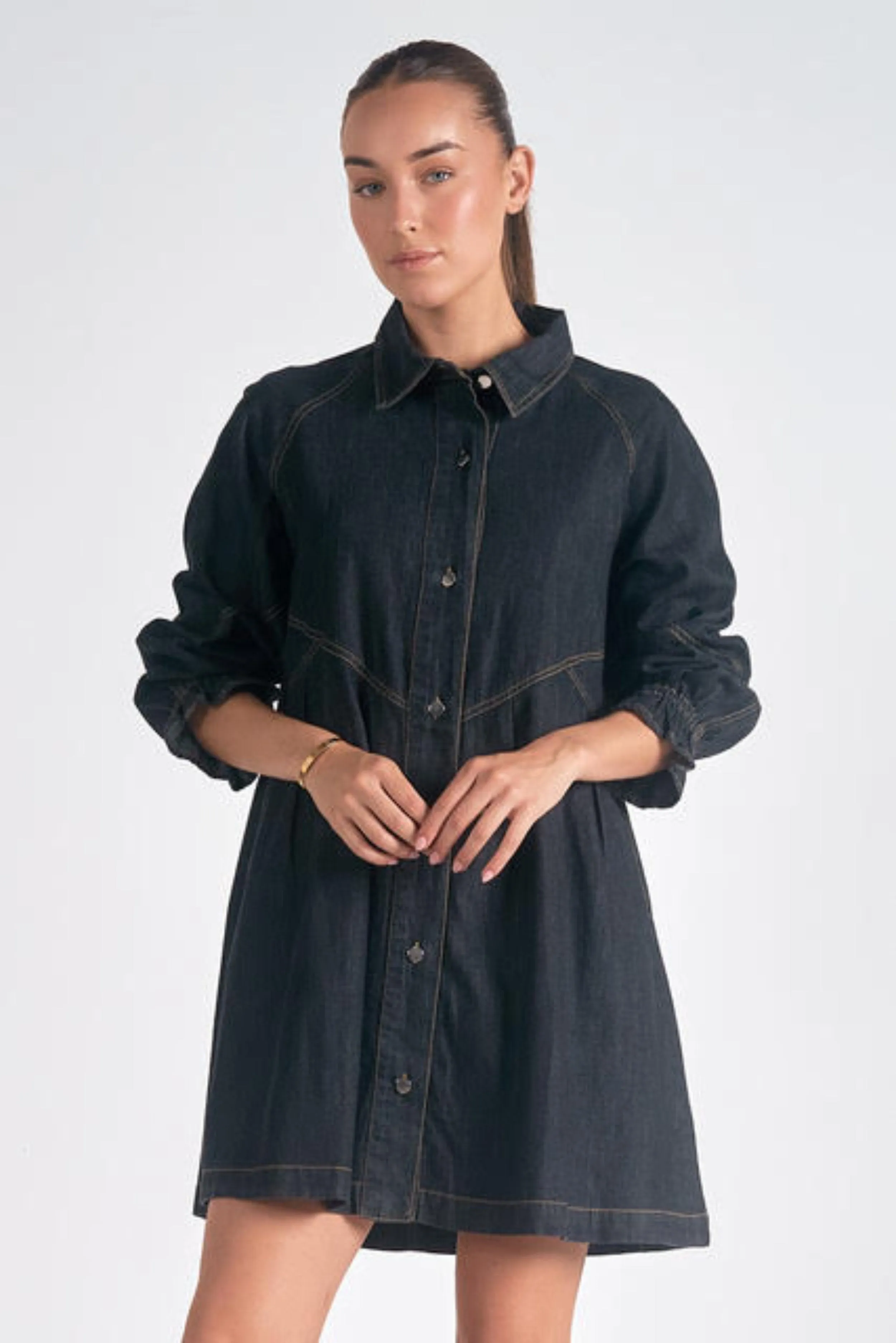 Long Sleeve Button Down Dress