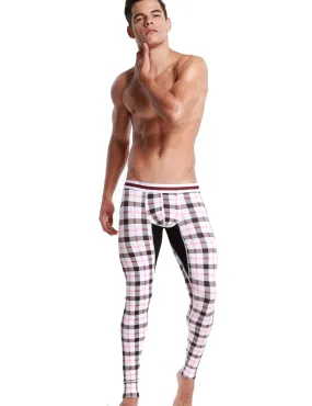 Low Rise Long Underwear Plaid Long John 50403