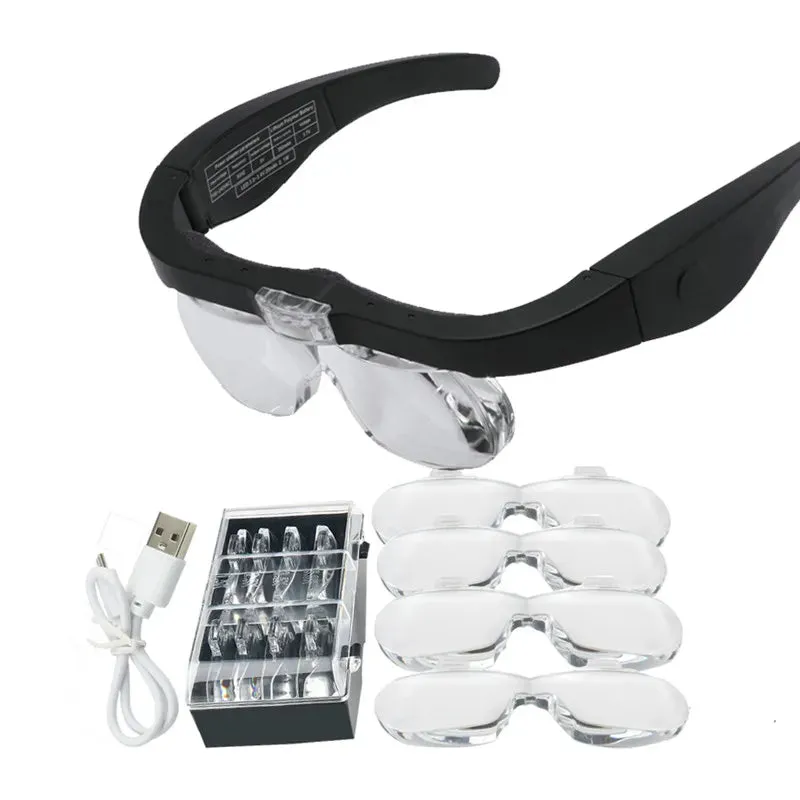 Magnifying Glasses magnifier USB Rechargeable With LED Light