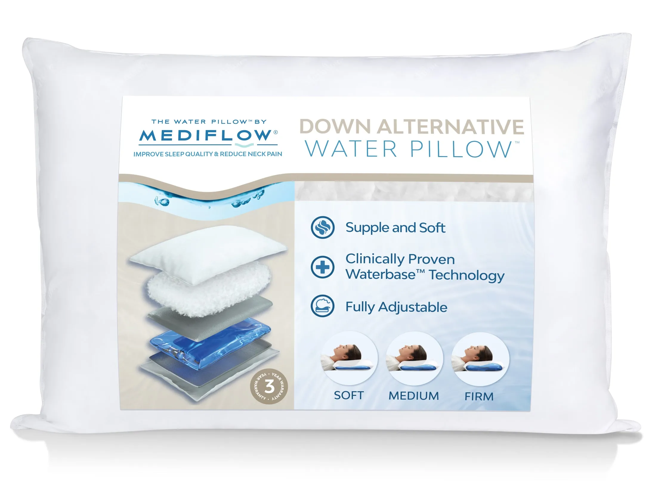 Mediflow Water Pillow - Original Down Alternative