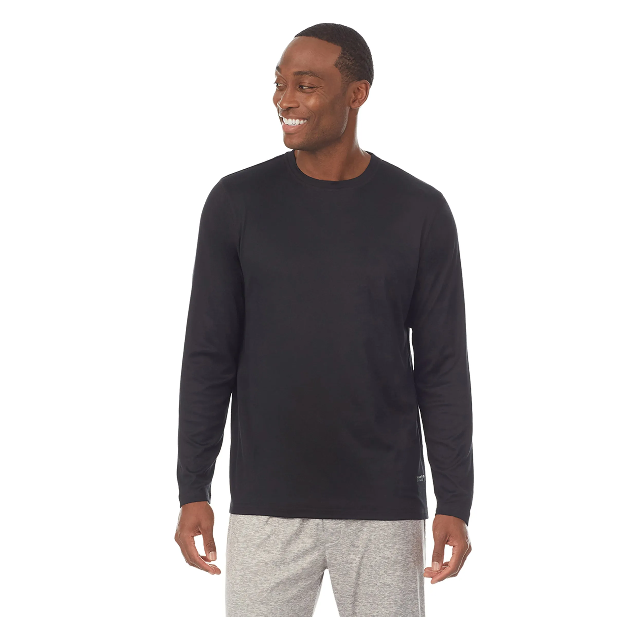 Mens Far-Infrared Enhance Sleep Long Sleeve Crew Neck Top