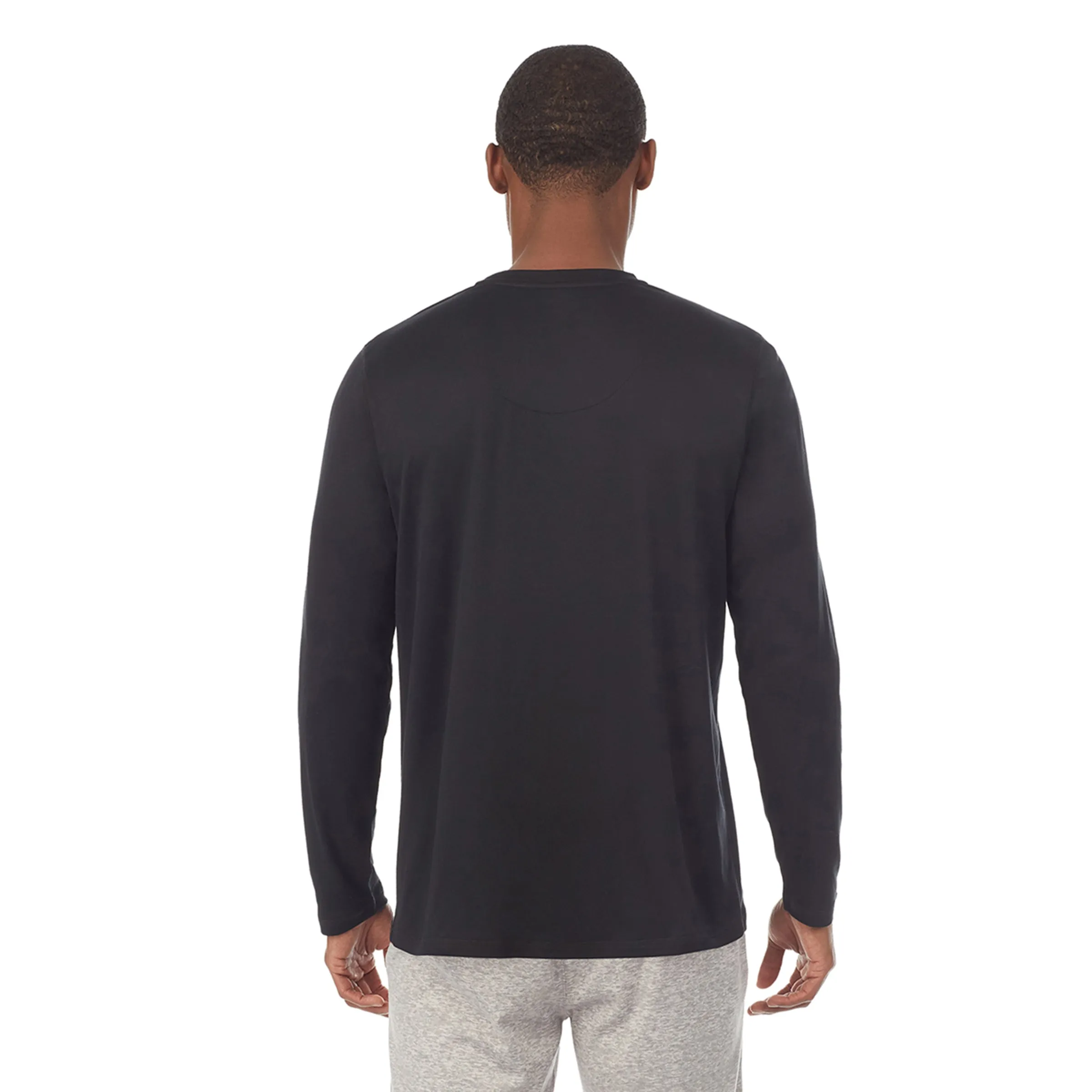 Mens Far-Infrared Enhance Sleep Long Sleeve Crew Neck Top