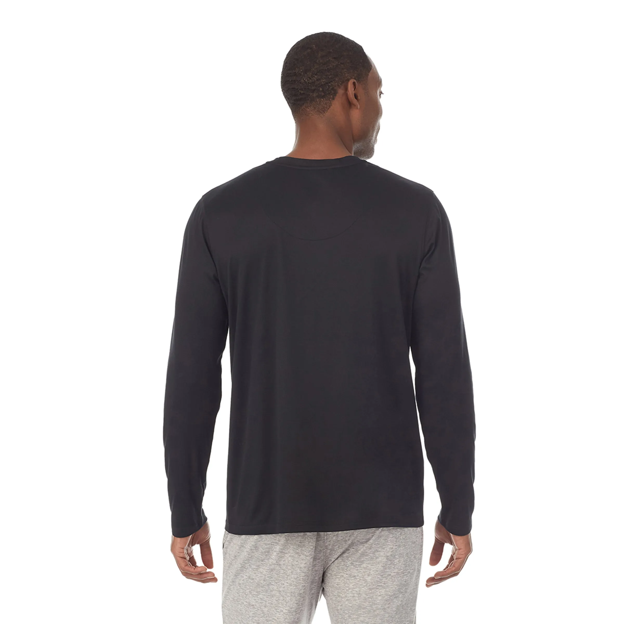 Mens Far-Infrared Enhance Sleep Long Sleeve V-Neck Top