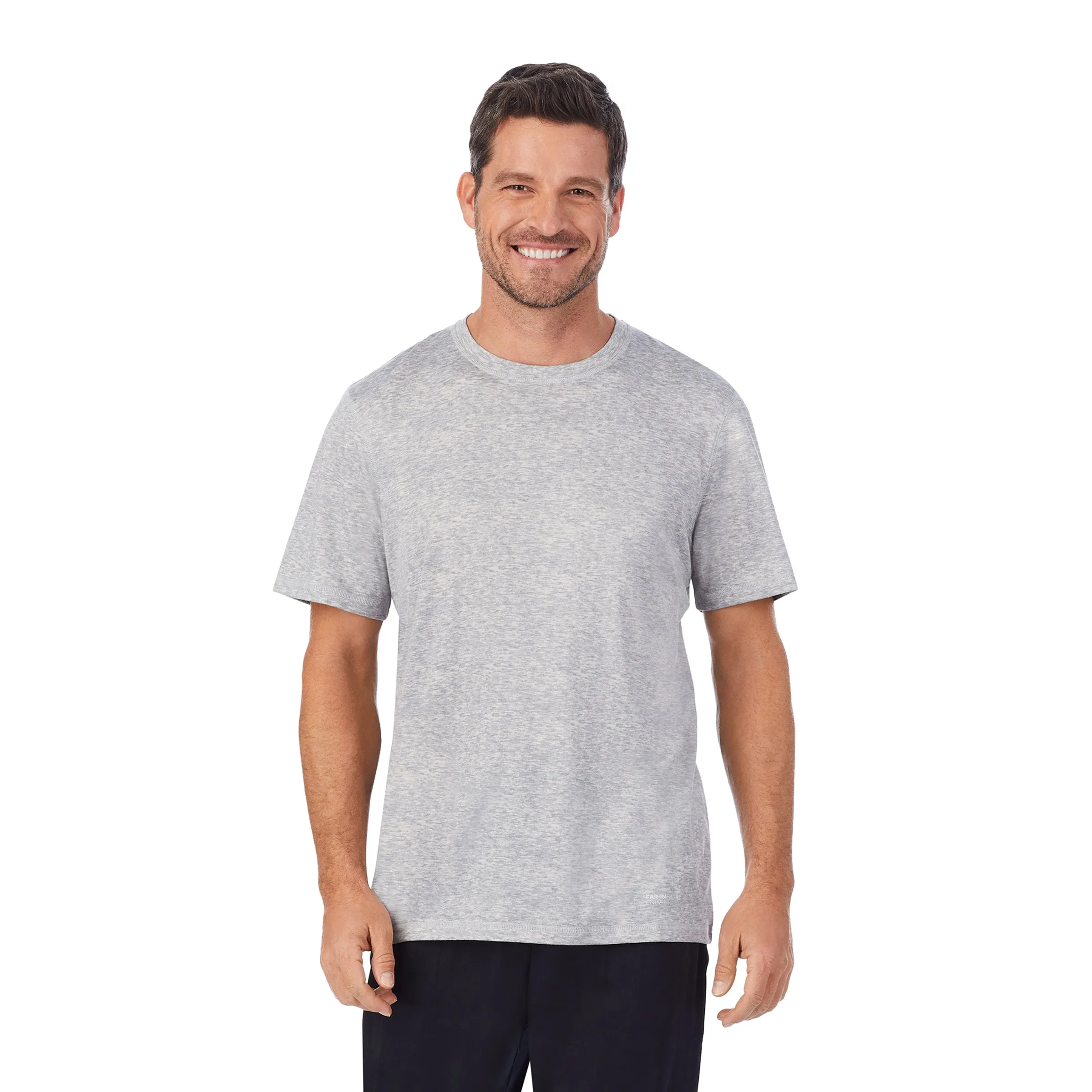 Mens Far-Infrared Enhance Sleep Short Sleeve Crew Neck Top