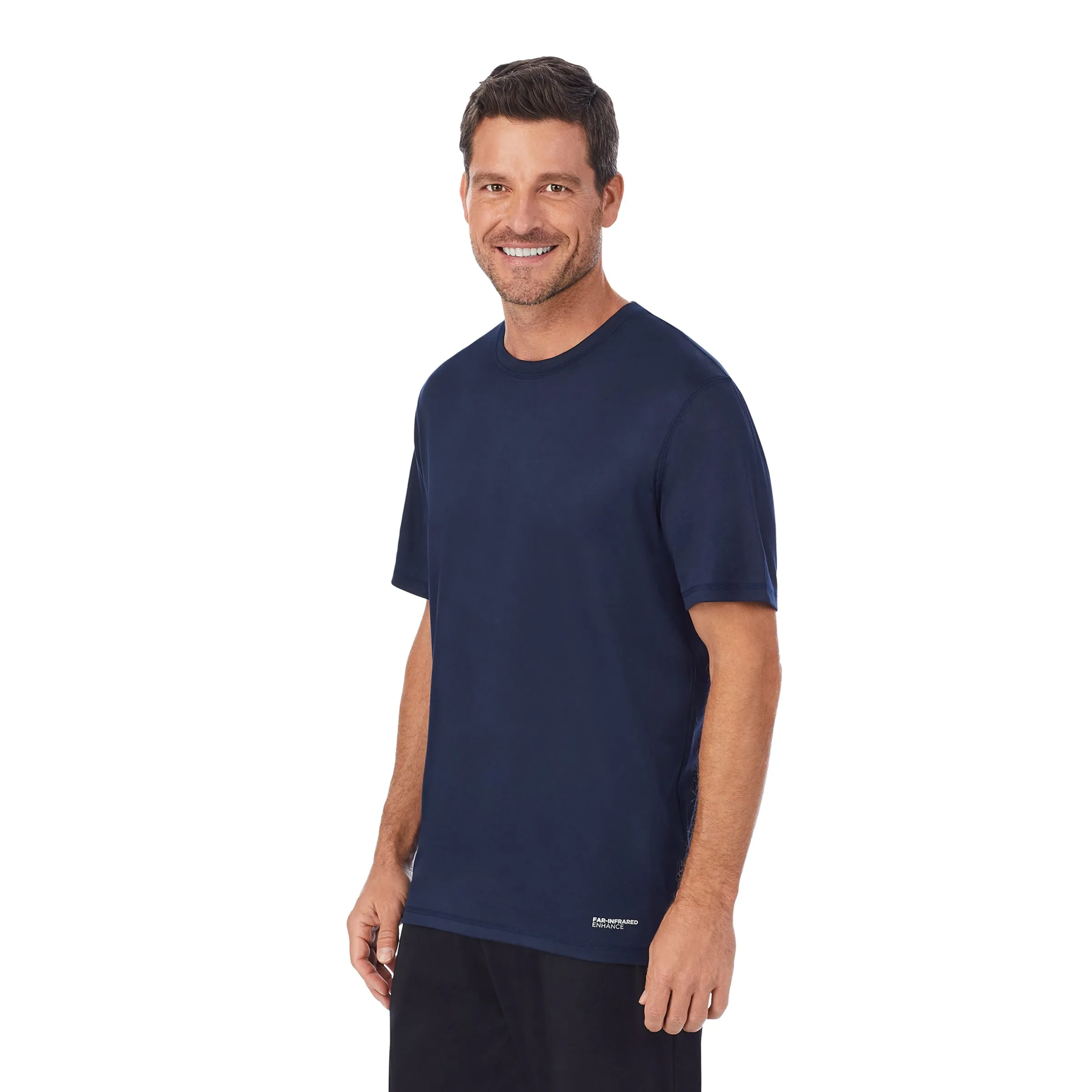 Mens Far-Infrared Enhance Sleep Short Sleeve Crew Neck Top