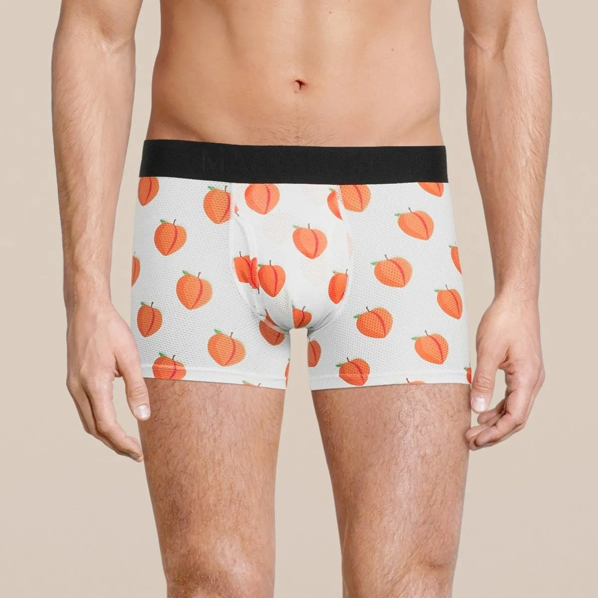 Men's Peach Boxer Trunk Underwear with Pouch