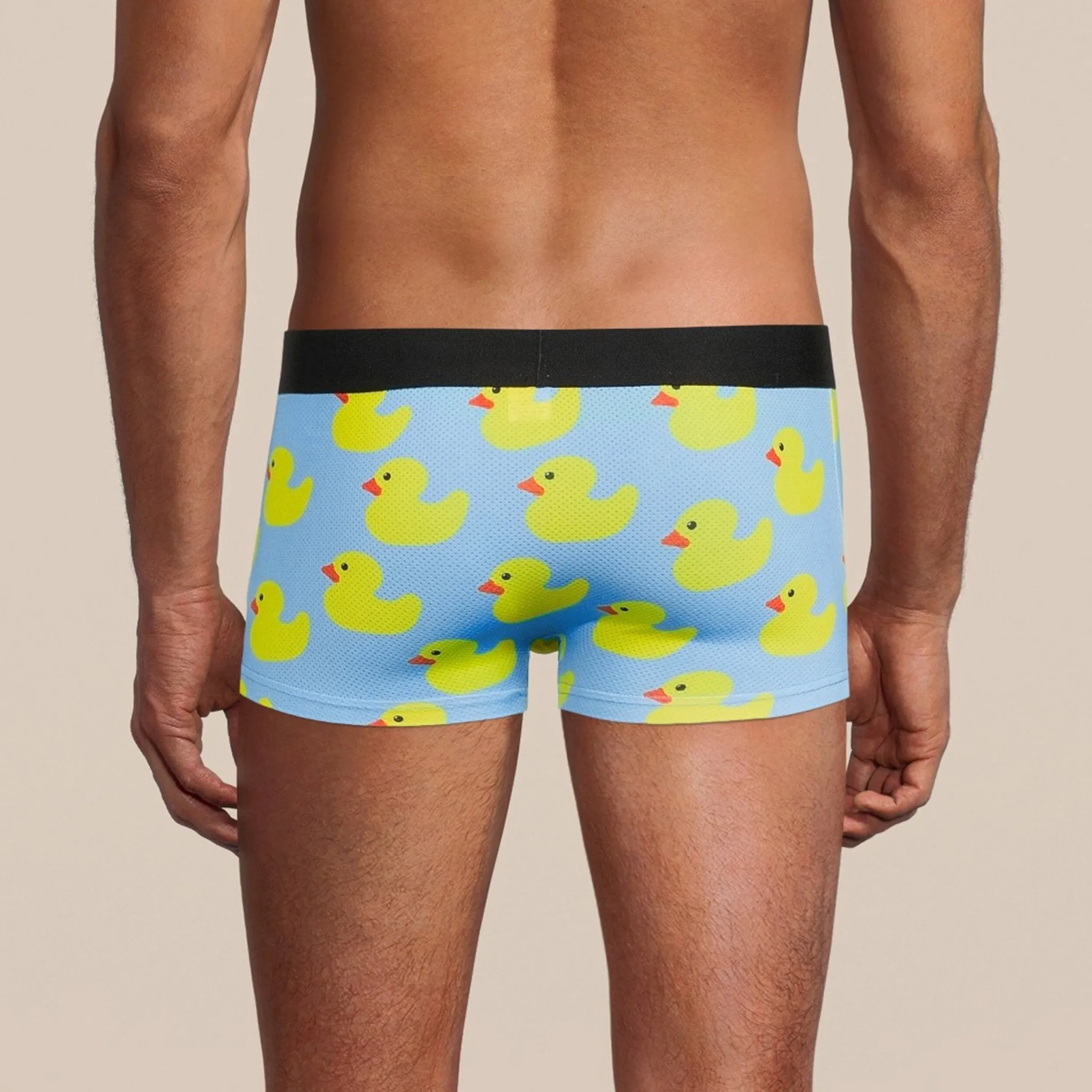 Men's Rubber Duckies Boxer Trunk Underwear with Pouch