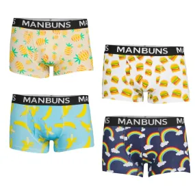 Men's Tropical Boxer Trunks Underwear | 4 Pack