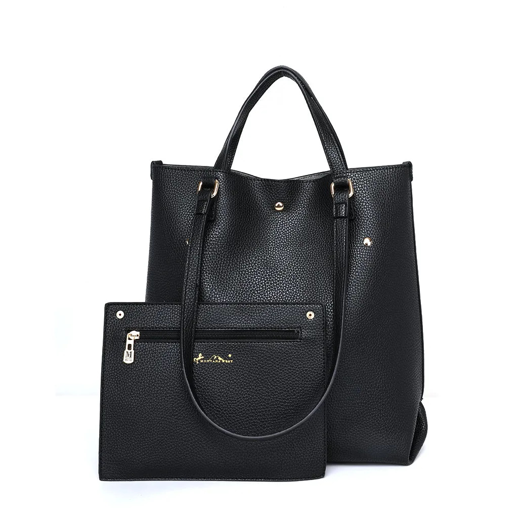 MWC-C021 Montana West Tote Handbag with Detachable Mini Clutch