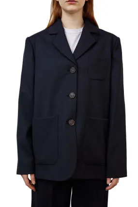 Navy Relaxed Pocket Blazer