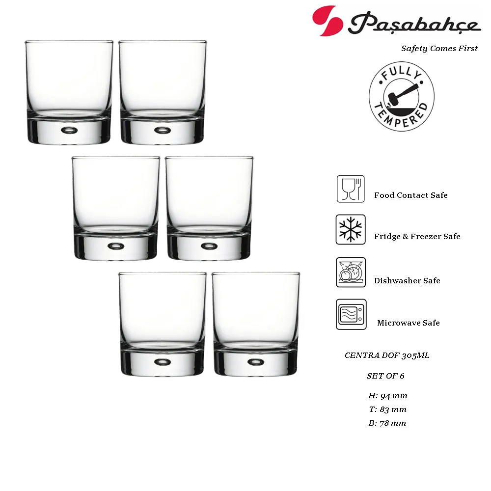 New CENTRA DOF 305ml tempered glasses Whisky Cup Set of 6