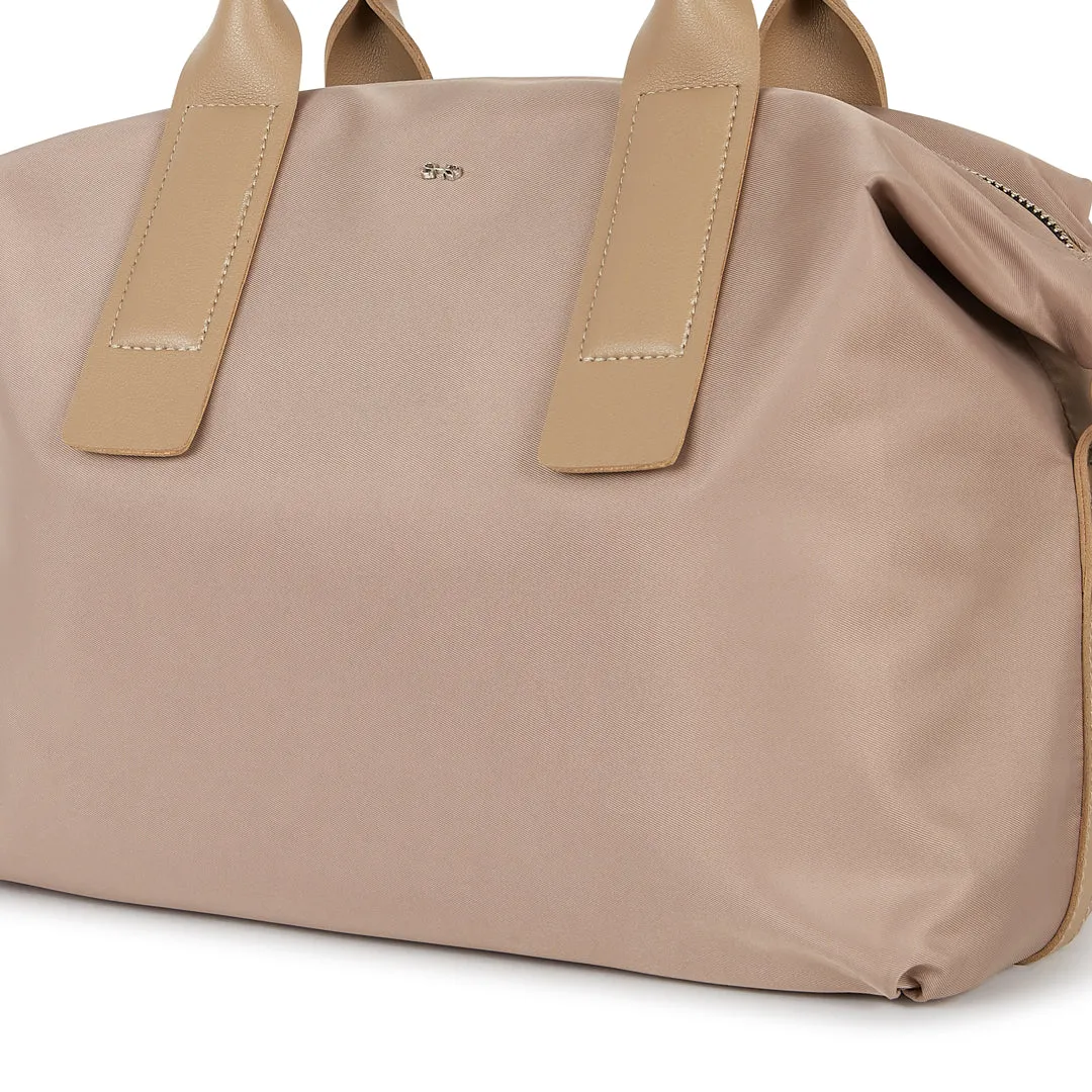 NOLAN MEDIUM SATEEN  NYLON HANDBAG BEIGE