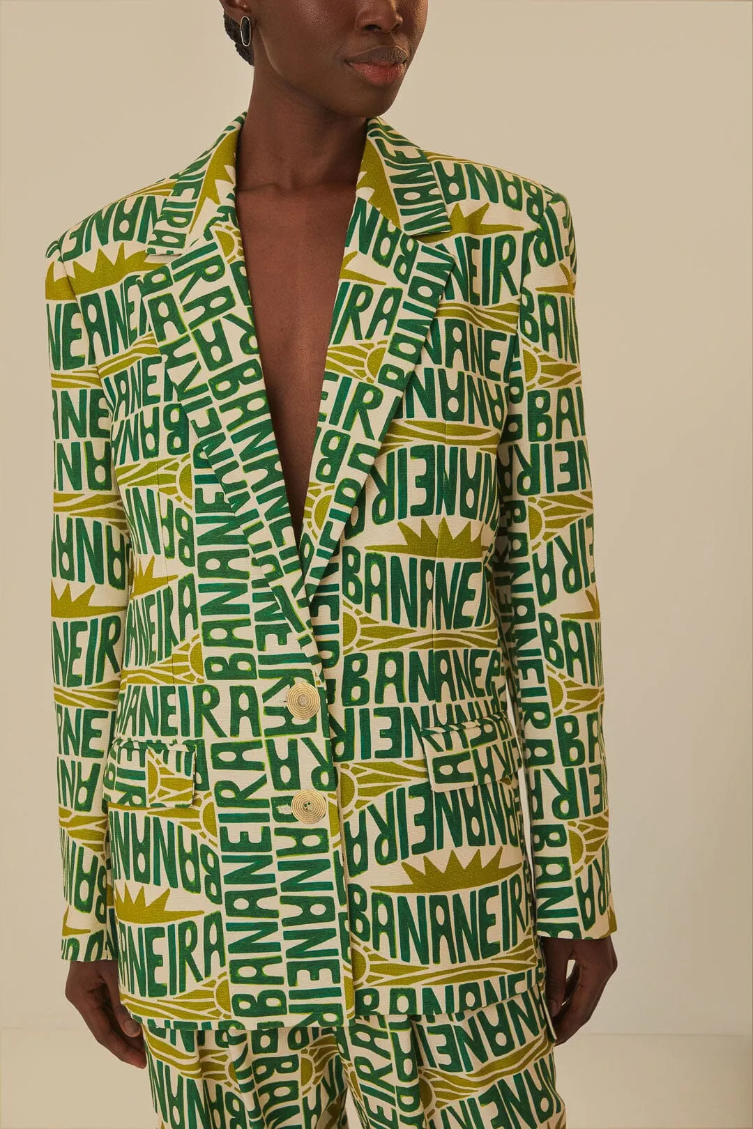 Off-White Banana Typography Blazer