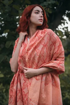 Peach Cotton Shawl