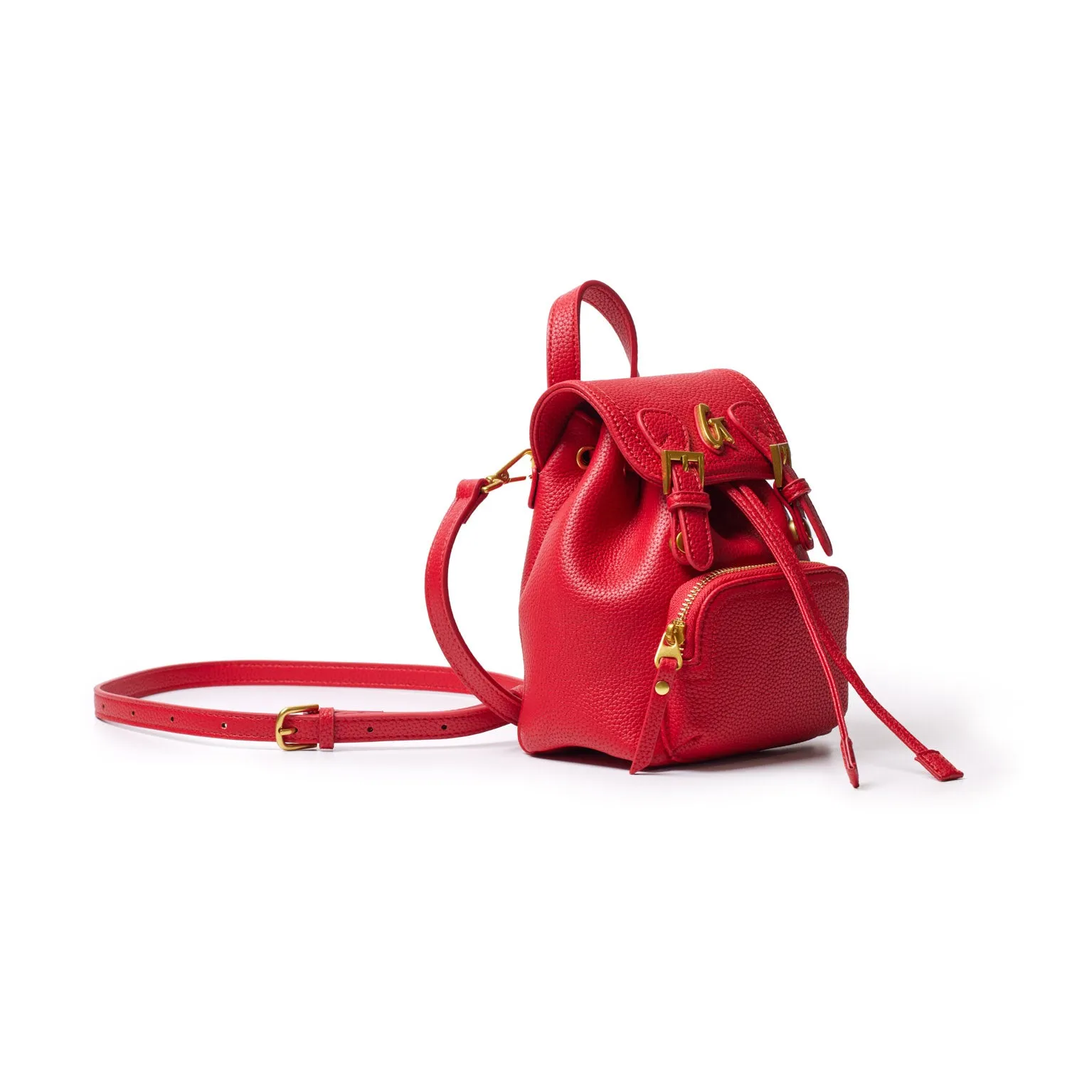 PEBBLE MINI BACKPACK RED