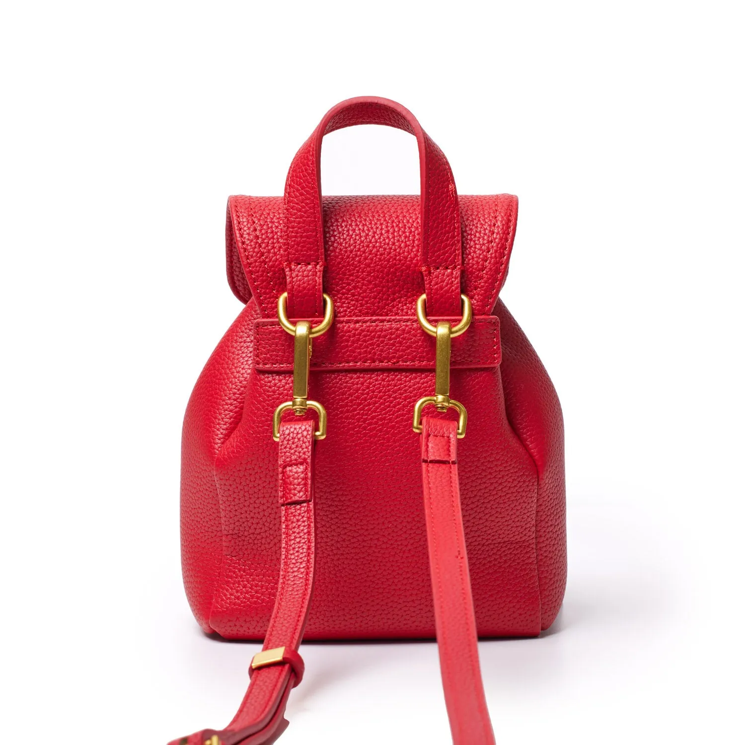 PEBBLE MINI BACKPACK RED