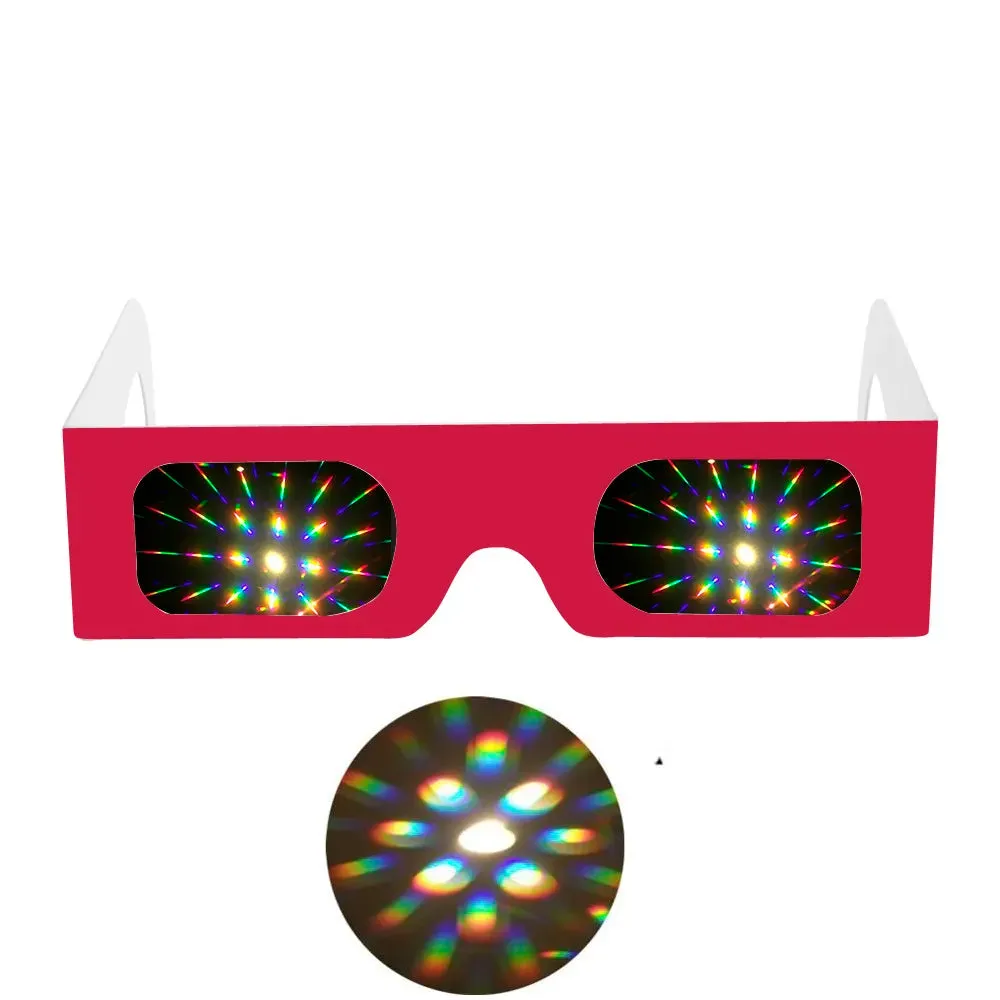 Prisms Diffraction Fireworks Glasses For Laser Shows, Raves, Lights