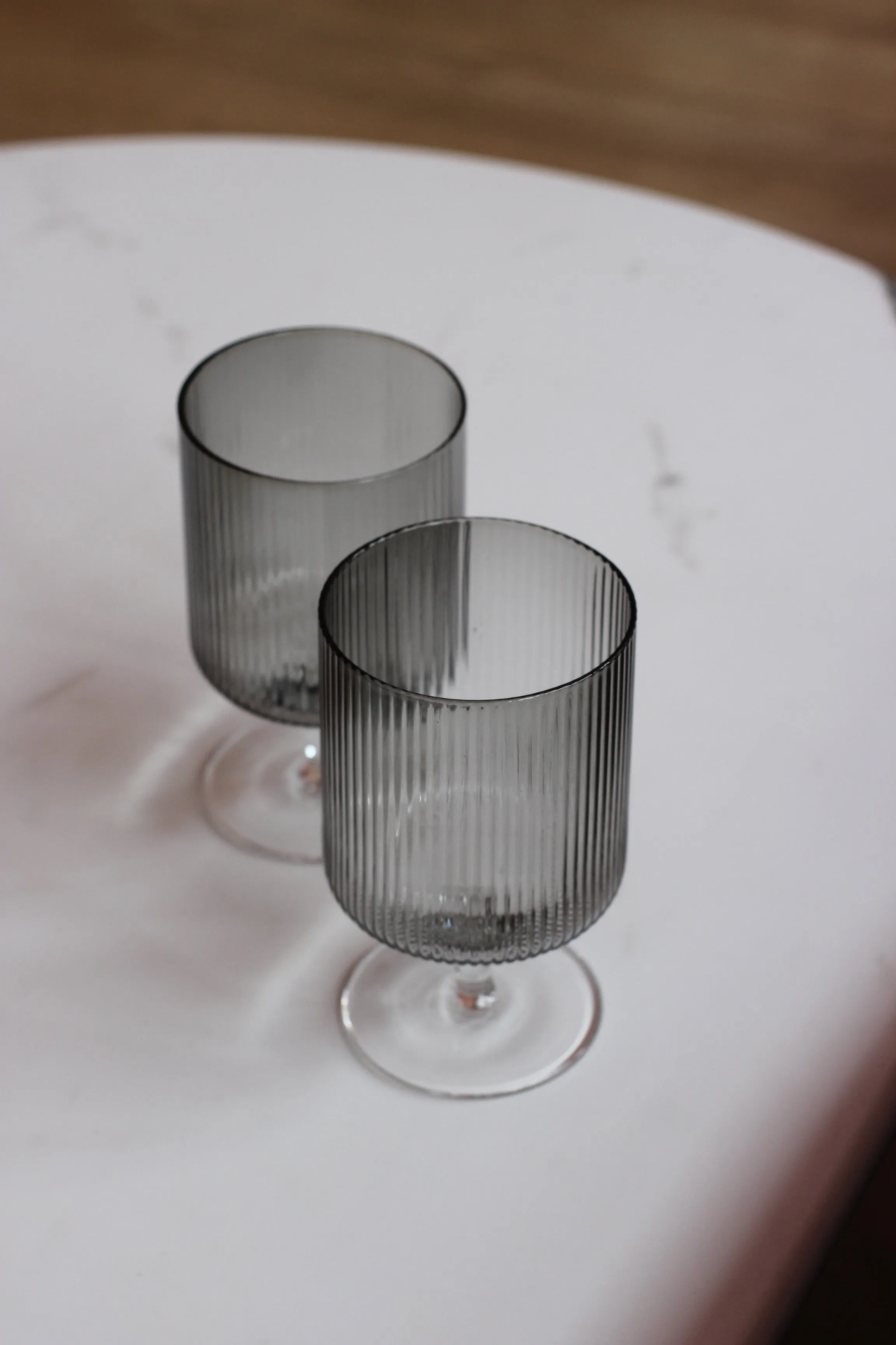 Ripple Smoked Wine Glasses - Set of 2