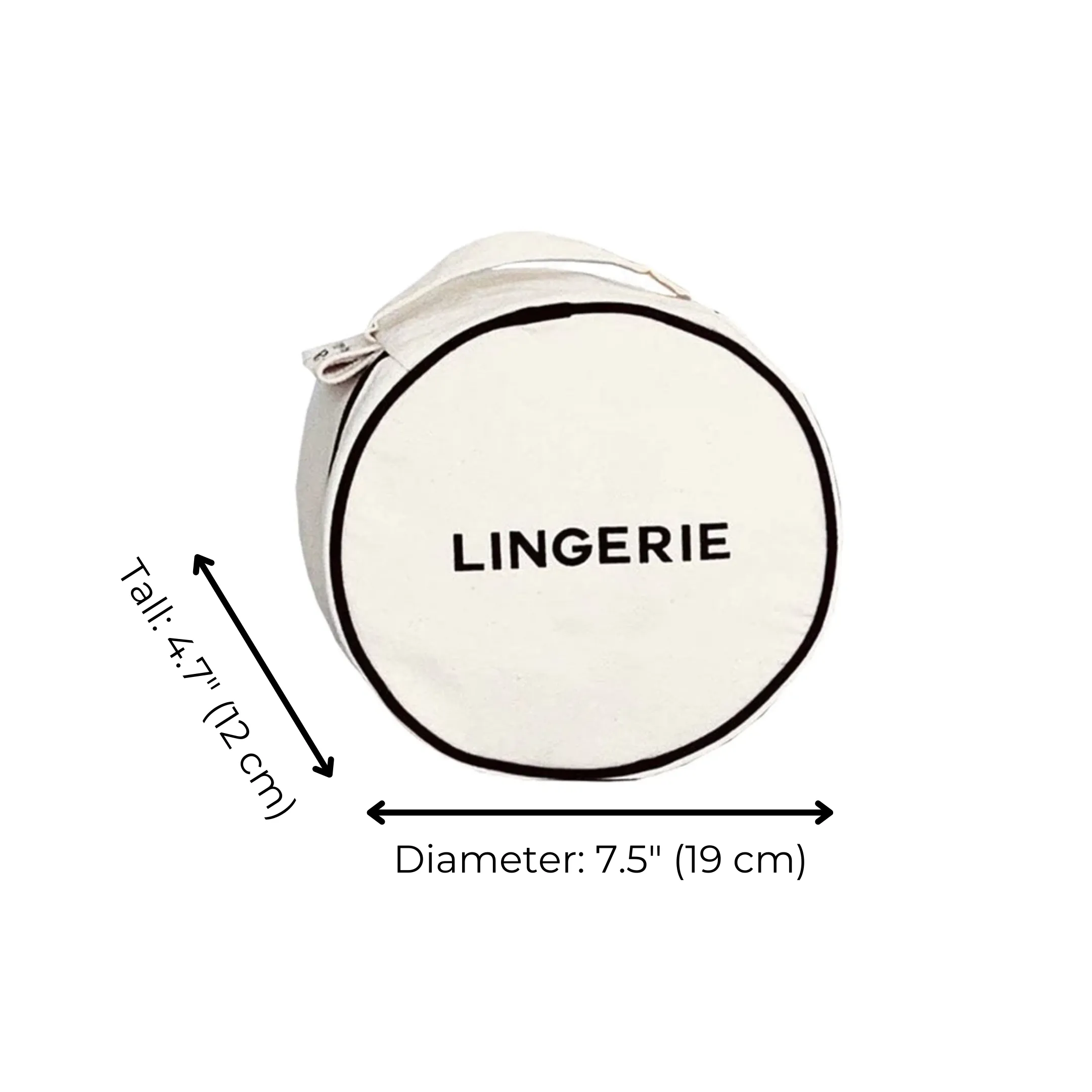 Round Lingerie Case, Cream