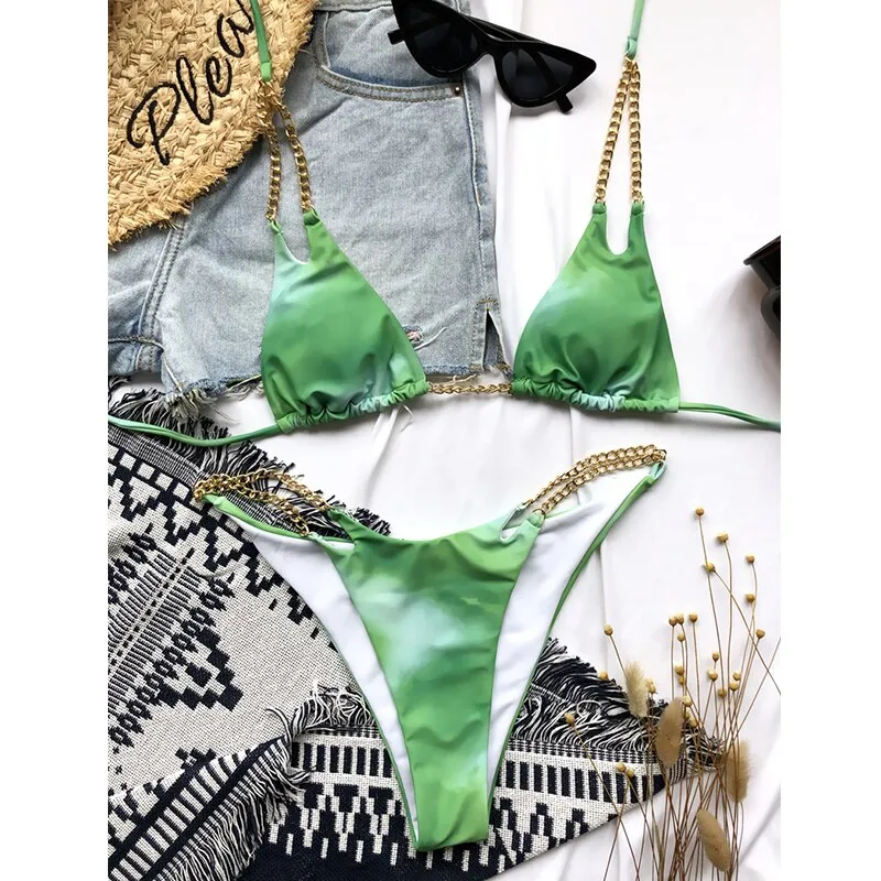 Sexy Ketten-Bikini-Set