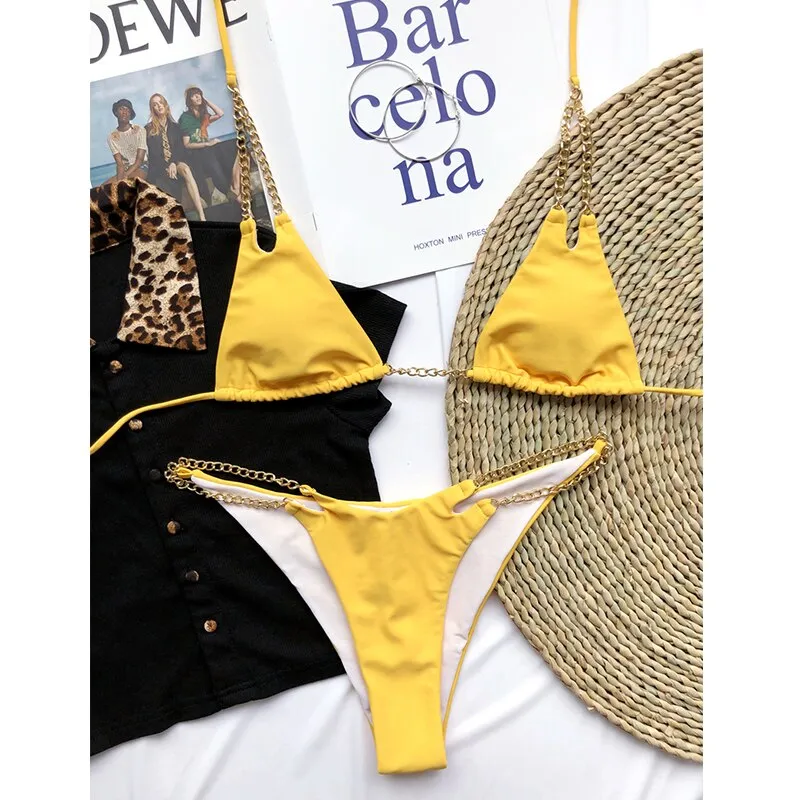 Sexy Ketten-Bikini-Set