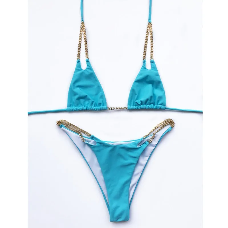 Sexy Ketten-Bikini-Set