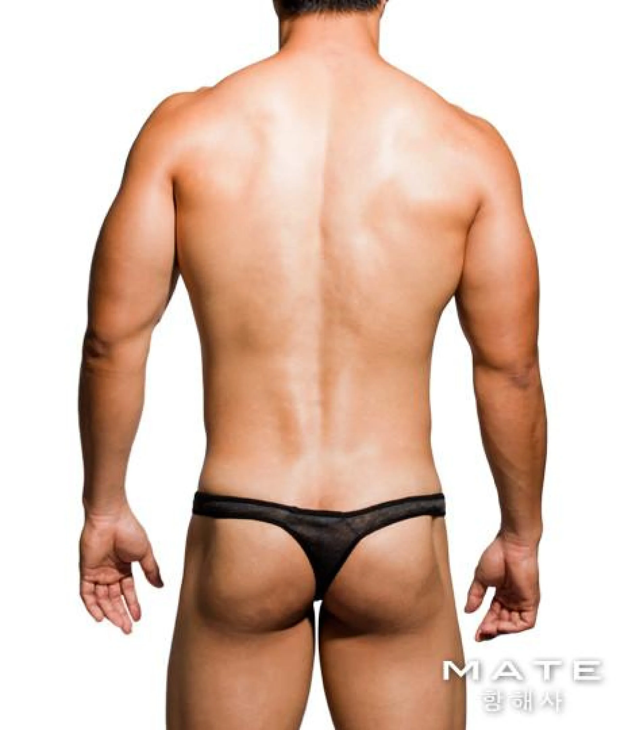 Sexy Mens Underwear Ultra Thongs - Kyeong In (Black Cotton)