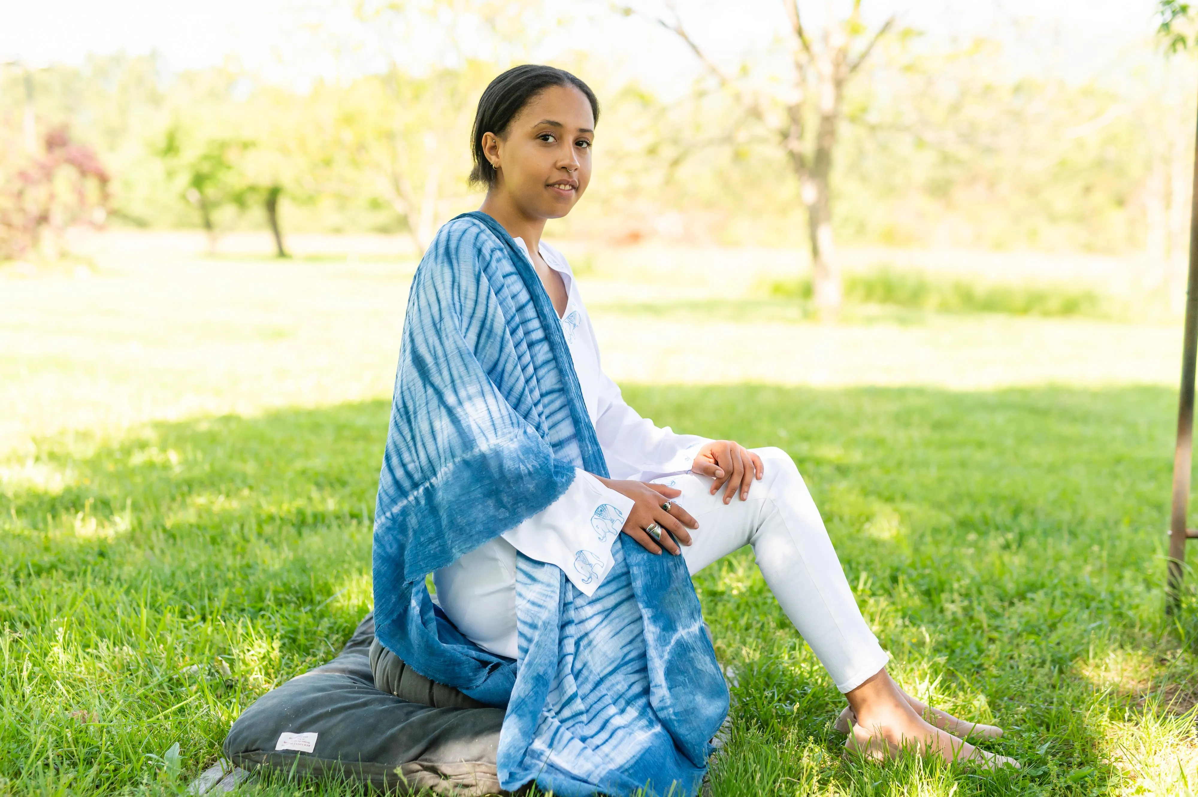 Shibori Cotton Shawl