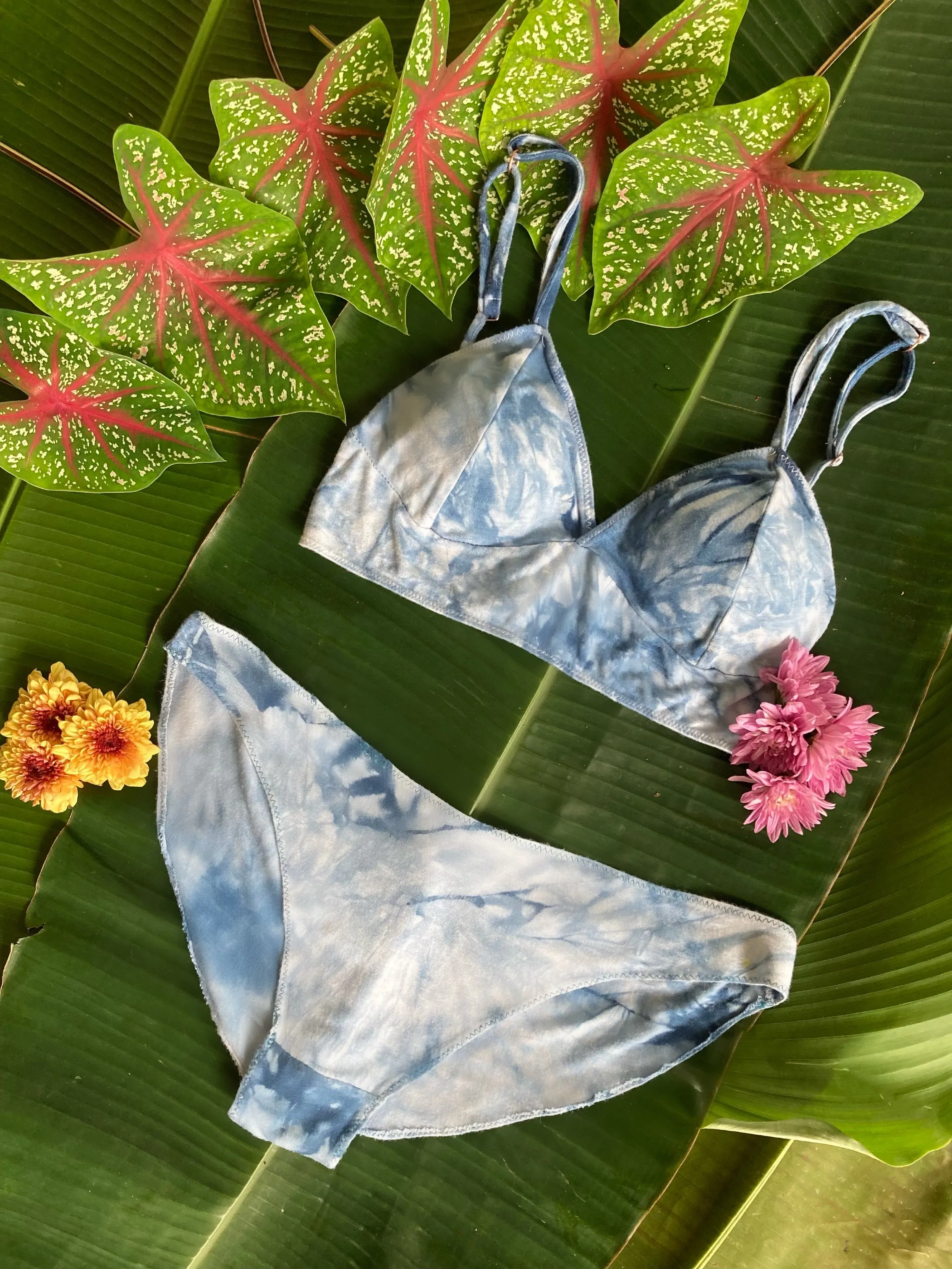 Shibori lingerie set