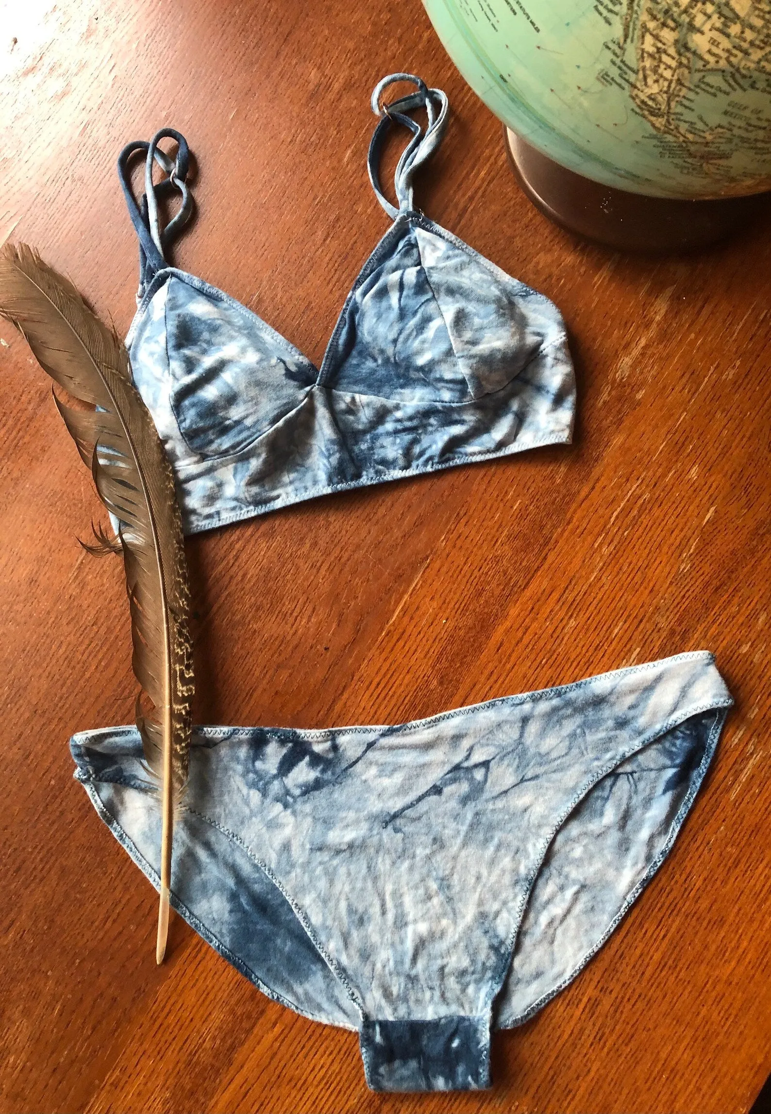 Shibori lingerie set