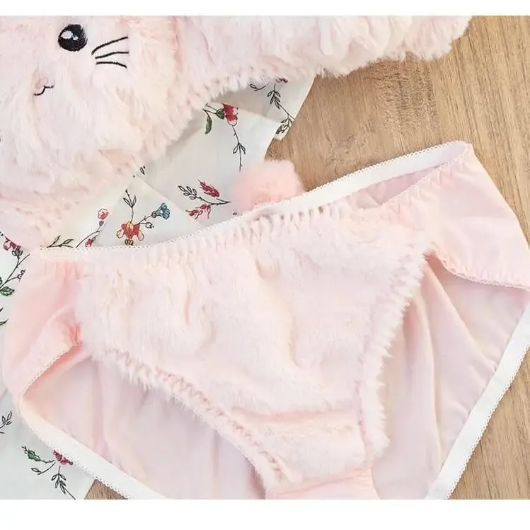 Soft Fuzzy Kitten Kawaii Princess Lingerie Set