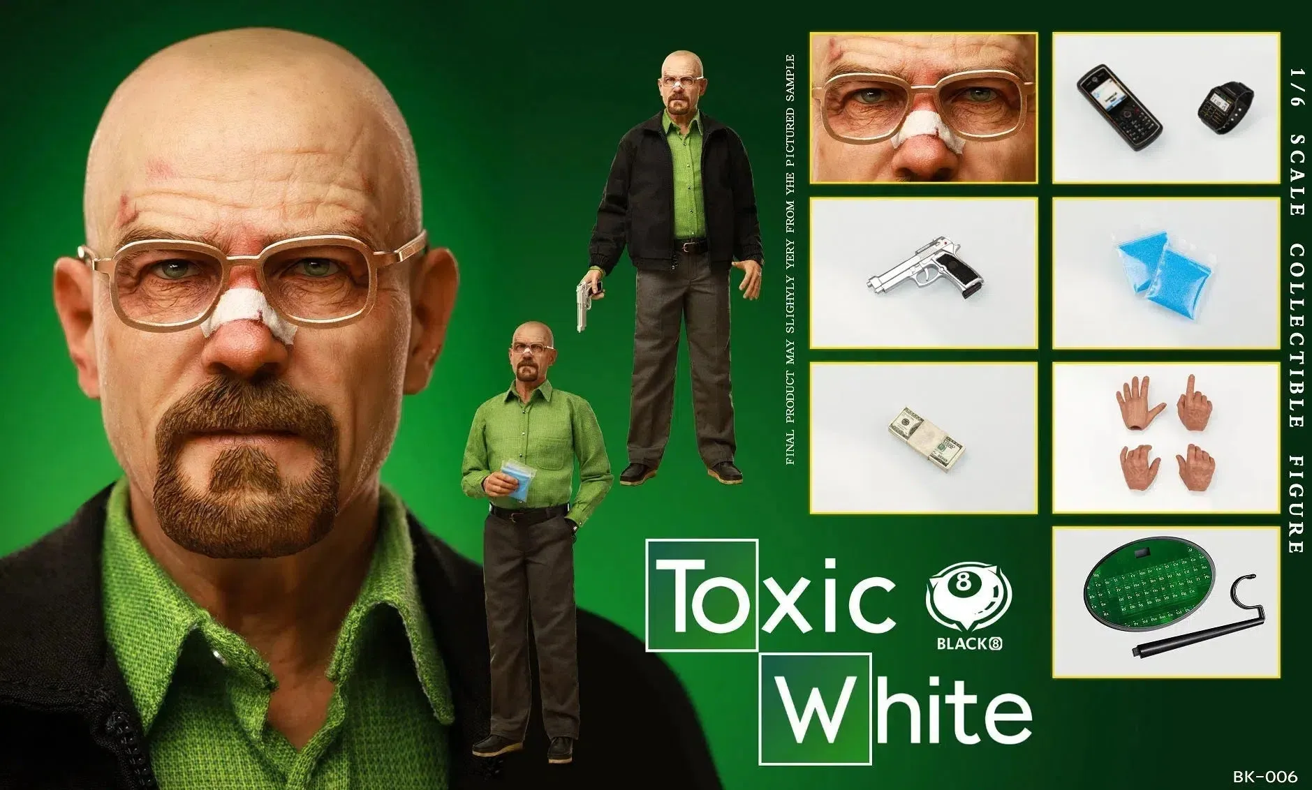 Toxic White: Black 8 Toys: Sixth Scale Figure