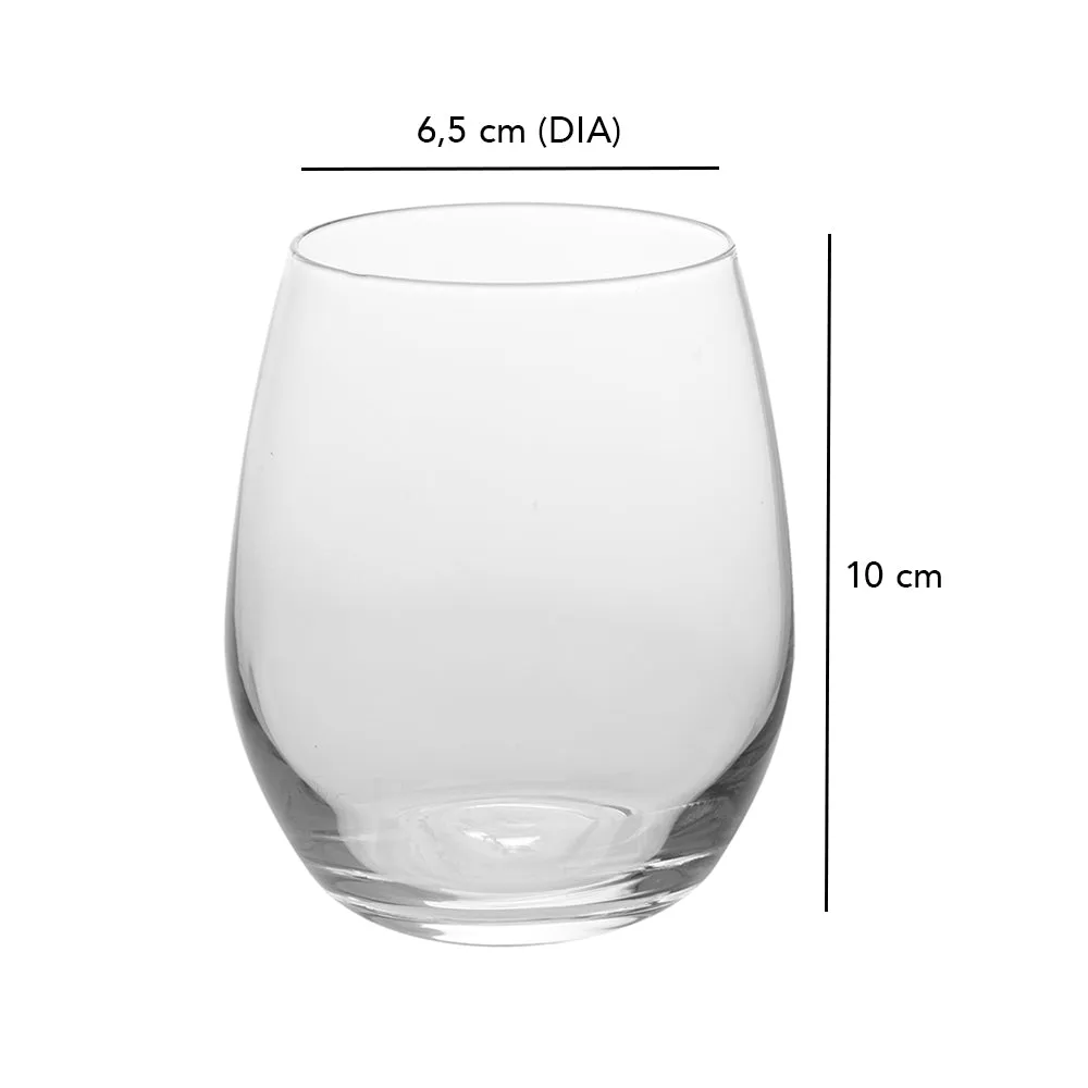 Tumbler Drinking Glasses - Set of 4 - 390ml - Lead Free