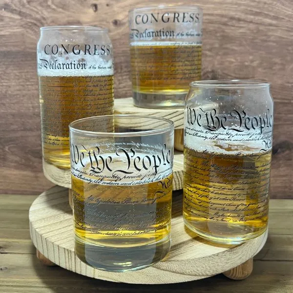 US Constitution Rocks Glasses