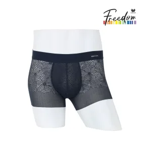 Wacoal Freedom LIMITED UNDERWEAR กางเกงลูกไม้นุ่ม  (Lace Boxer ) รุ่น WXU406 สีน้ำเงิน (BU)