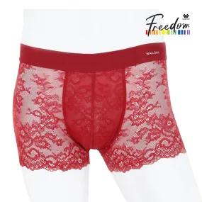 Wacoal Freedom LIMITED UNDERWEAR กางเกงในผู้ชายผ้าลูกไม้ (Lace Boxer ) รุ่น WX2652 สีแดง (RE)